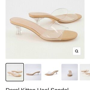 Chic Transparent Strap Kitten Heel Sandals